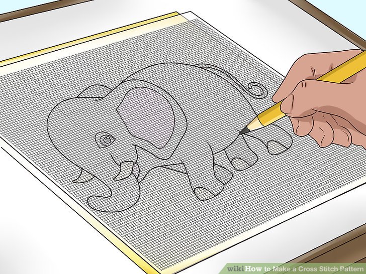 728x546 How To Make A Cross Stitch Pattern Steps - Cross Stitch Drawing