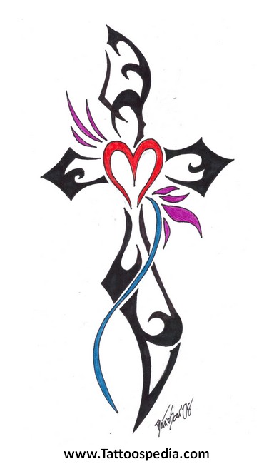 384x650 Cross Tattoo Designs - Cross Tattoo Drawings