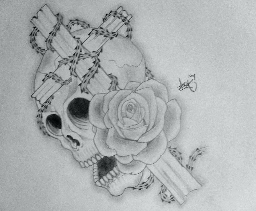 893x735 Cross With Rose Tattoo And Pictures Moonhouse - Cross With A Rose.....