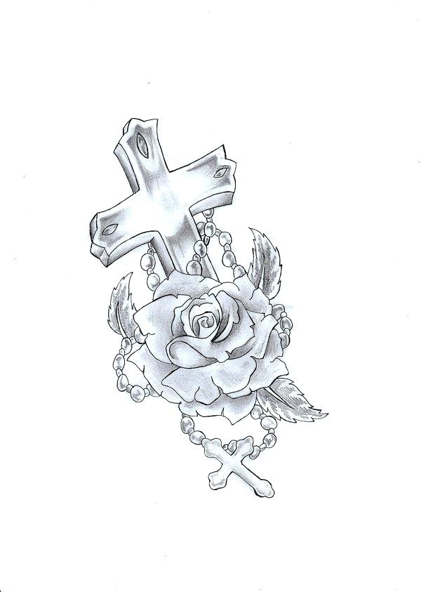 Cross With A Rose Drawing at Explore collection of