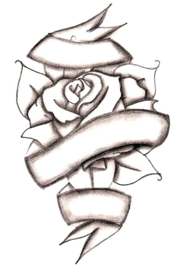 564x888 Rose Color - Cross With A Rose Drawing
