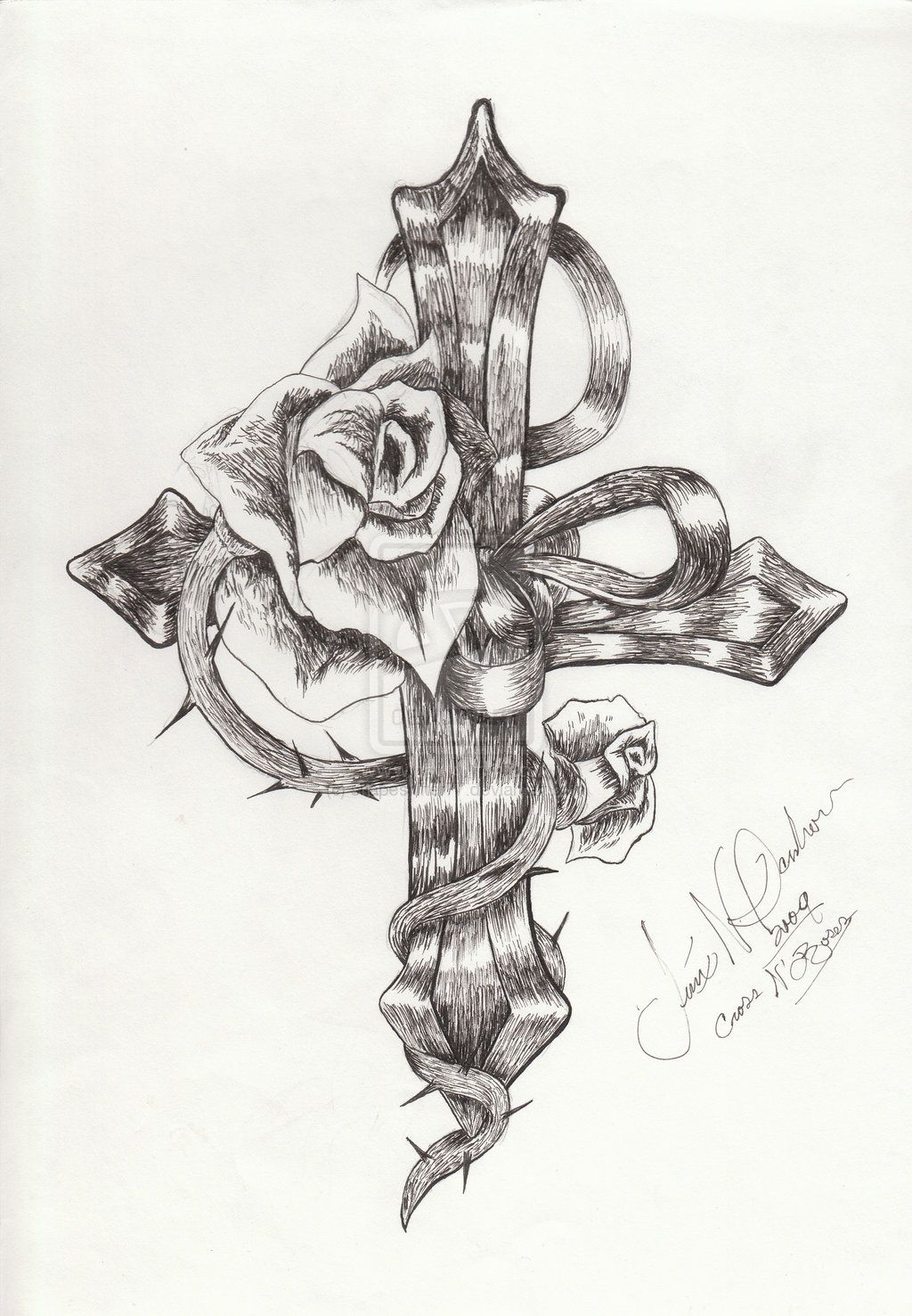 1024x1477 ladies cross tattoo designs crosses with roses and wings - Cross ...