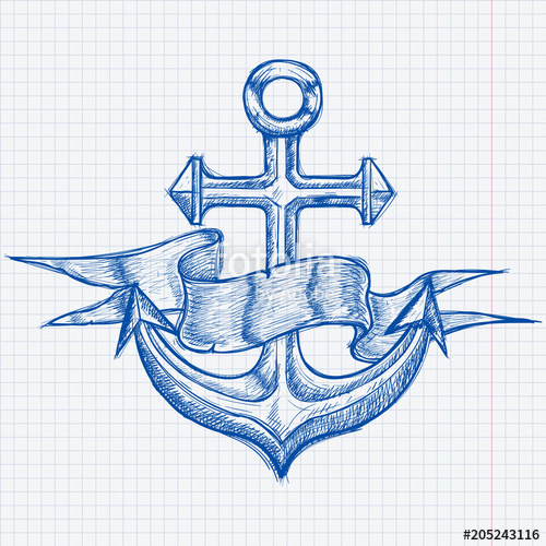 500x500 drawn cross banner - Cross With Banner Drawing