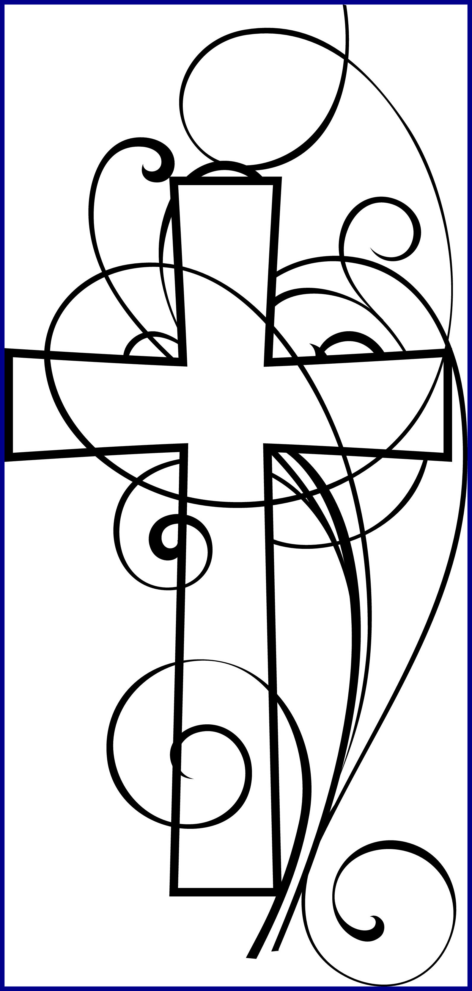 1588x3330 Cross With Flowers Drawing Astonishing Cross Clipart Bible - Cross With Flowers Drawing