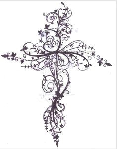 236x301 Drawings Of Flowers And Crosses Troller Us - Cross With Flowers Drawing