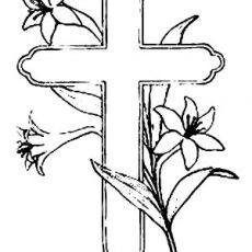 230x230 Smartness Ideas Coloring Pages Of Crosses With Flowers Cross - Cross With Flowers Drawing