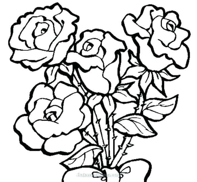 687x638 Cross With Flowers Coloring Pages Thewestudio - Cross With Flowers Drawing