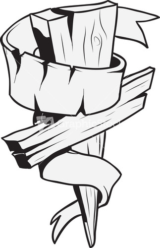 323x500 Cross With Ribbon Clipart - Cross With Ribbon Drawing