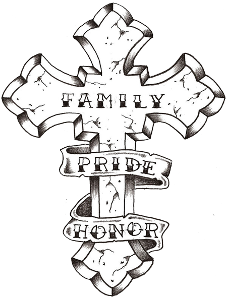 450x593 Drawings Of Crosses With Rosary - Cross With Roses Drawings