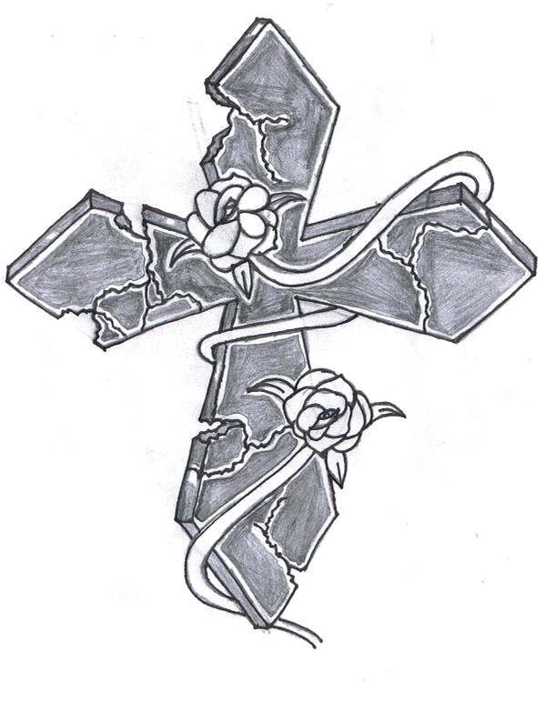 Cross With Roses Drawings at Explore collection of
