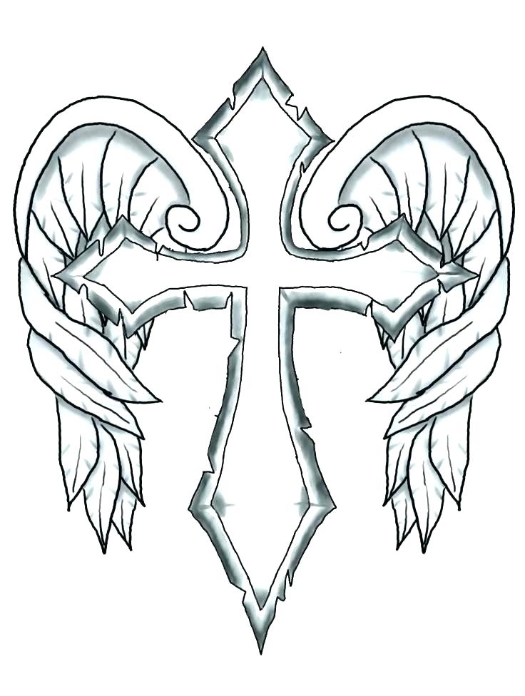 736x976 Coloring Pages Cross Coloring Coloring Pages Free Cross Pin Drawn - Cross With Roses Drawings