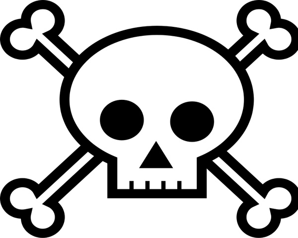 600x479 Skull And Crossbones Free Vector In Open Office Drawing - Crossbones Drawing