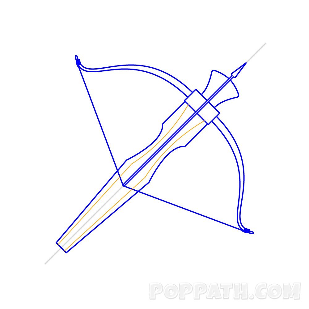 1000x1000 how to draw a crossbow pop path - Crossbow Drawing