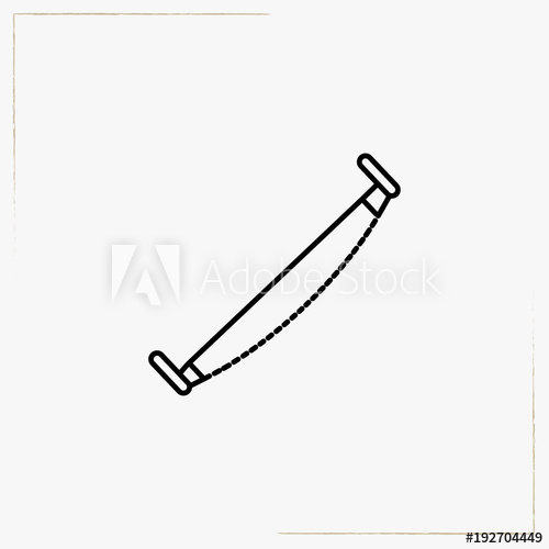500x500 crosscut saw line icon - Crosscut Saw Drawing