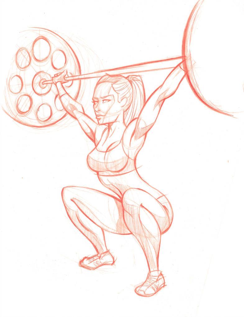 785x1018 crossfit sketch - Crossfit Drawings