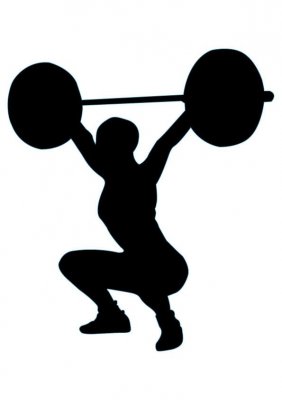 282x400 female crossfit silhouette great free clipart, silhouette - Crossfit Drawings