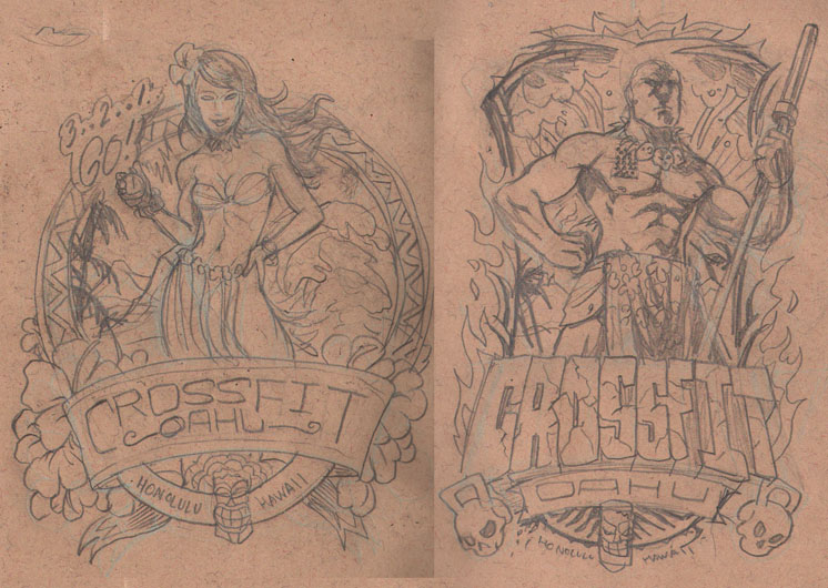 746x530 crossfit oahu t's the art of jeff welborn - Crossfit Drawings