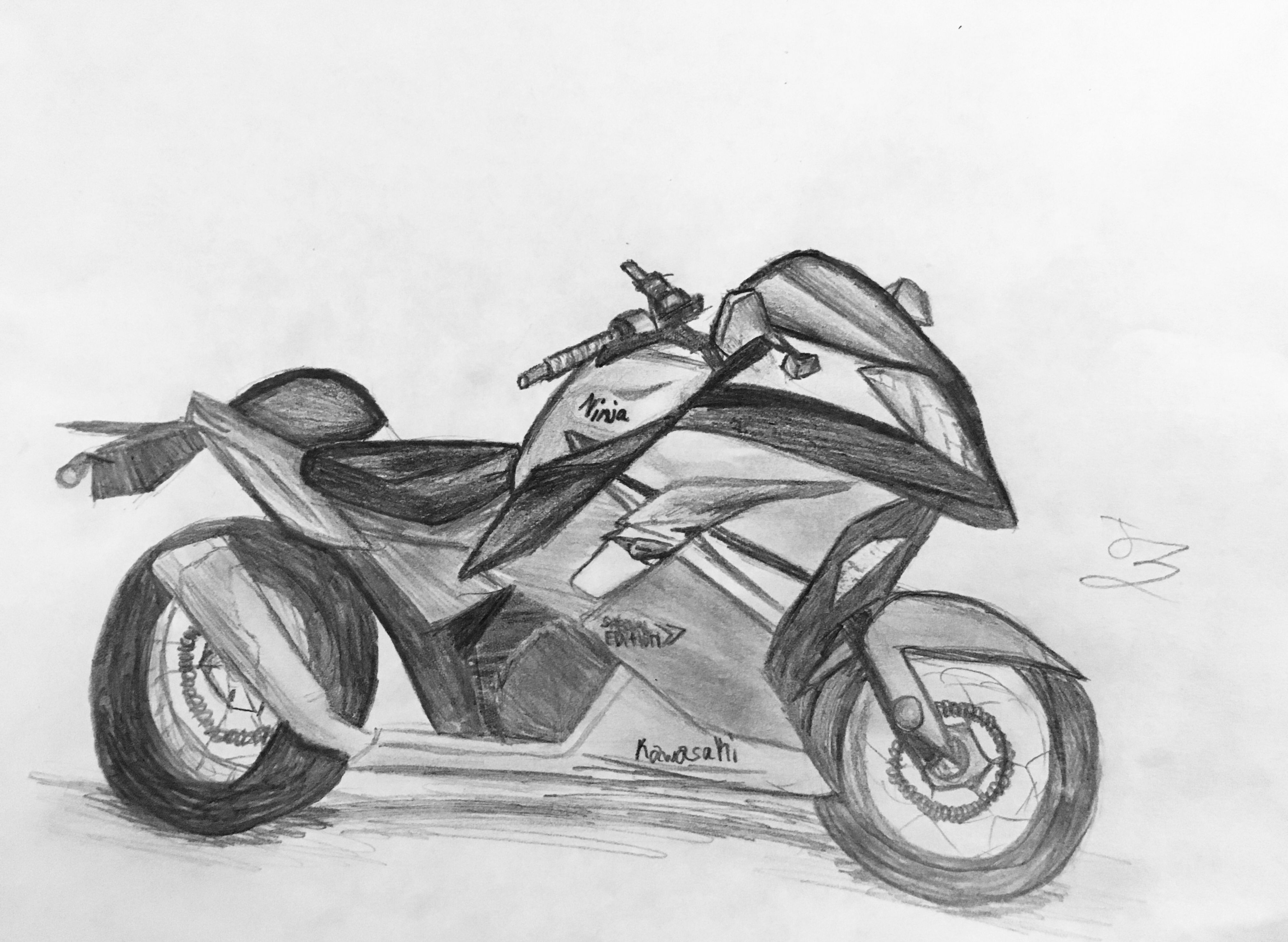 4032x2948 jz drawing sports bike my artwork sport bikes, bike, drawings - Crotch Rocket Drawing