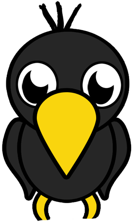 275x459 how to draw cartoon baby crows in easy step - Crow Drawing Pictures