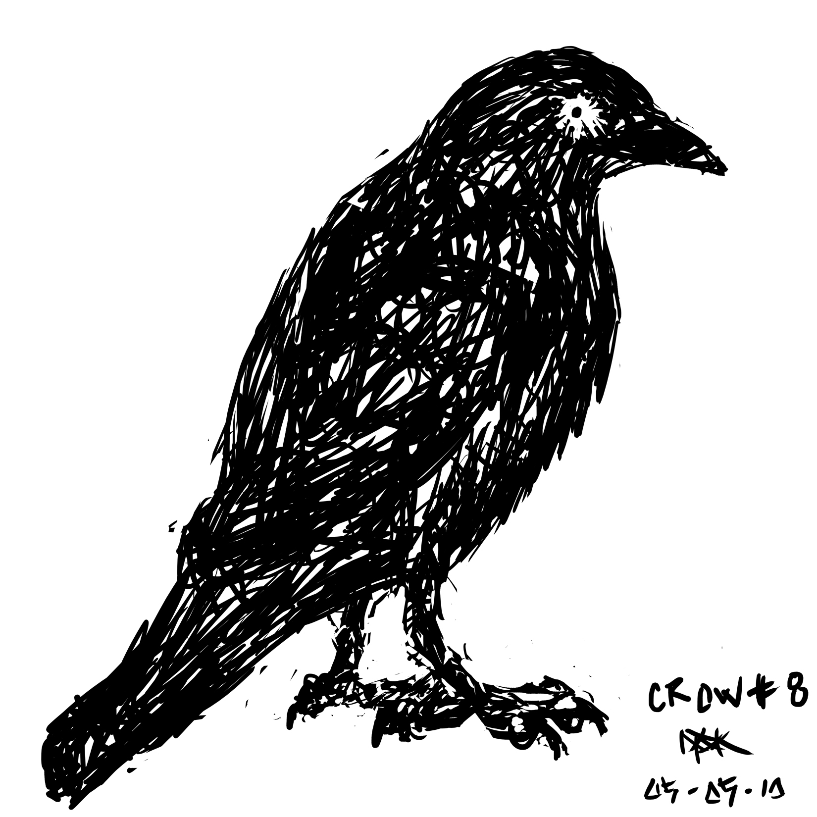 1650x1650 Crow Bad Drawings - Crow Drawing Pictures
