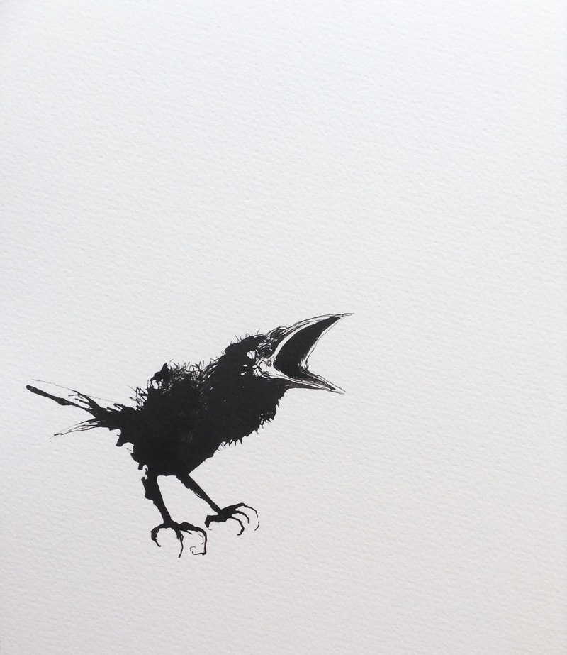 800x923 Artwork - Crow Drawing Pictures
