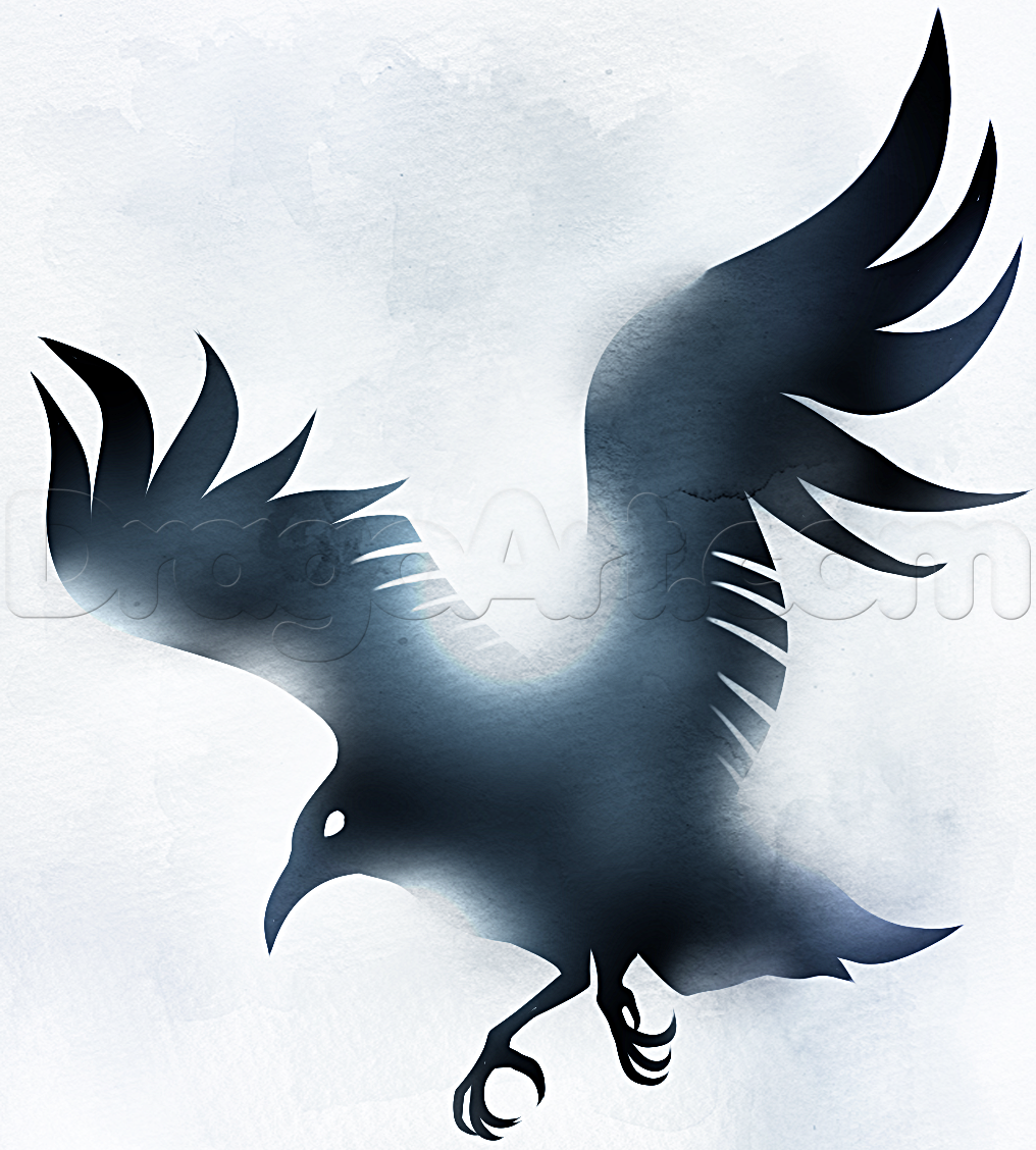 1016x1128 How To Draw A Cool Crow Tattoo, Step - Crow Tattoo Drawing