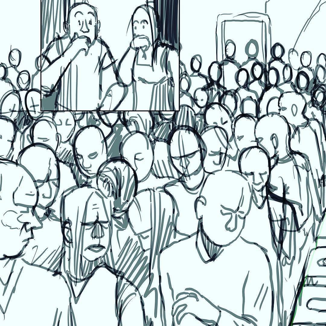 1080x1080 drawing crowds is really out of my comfort zone i always try - Crowd Drawing