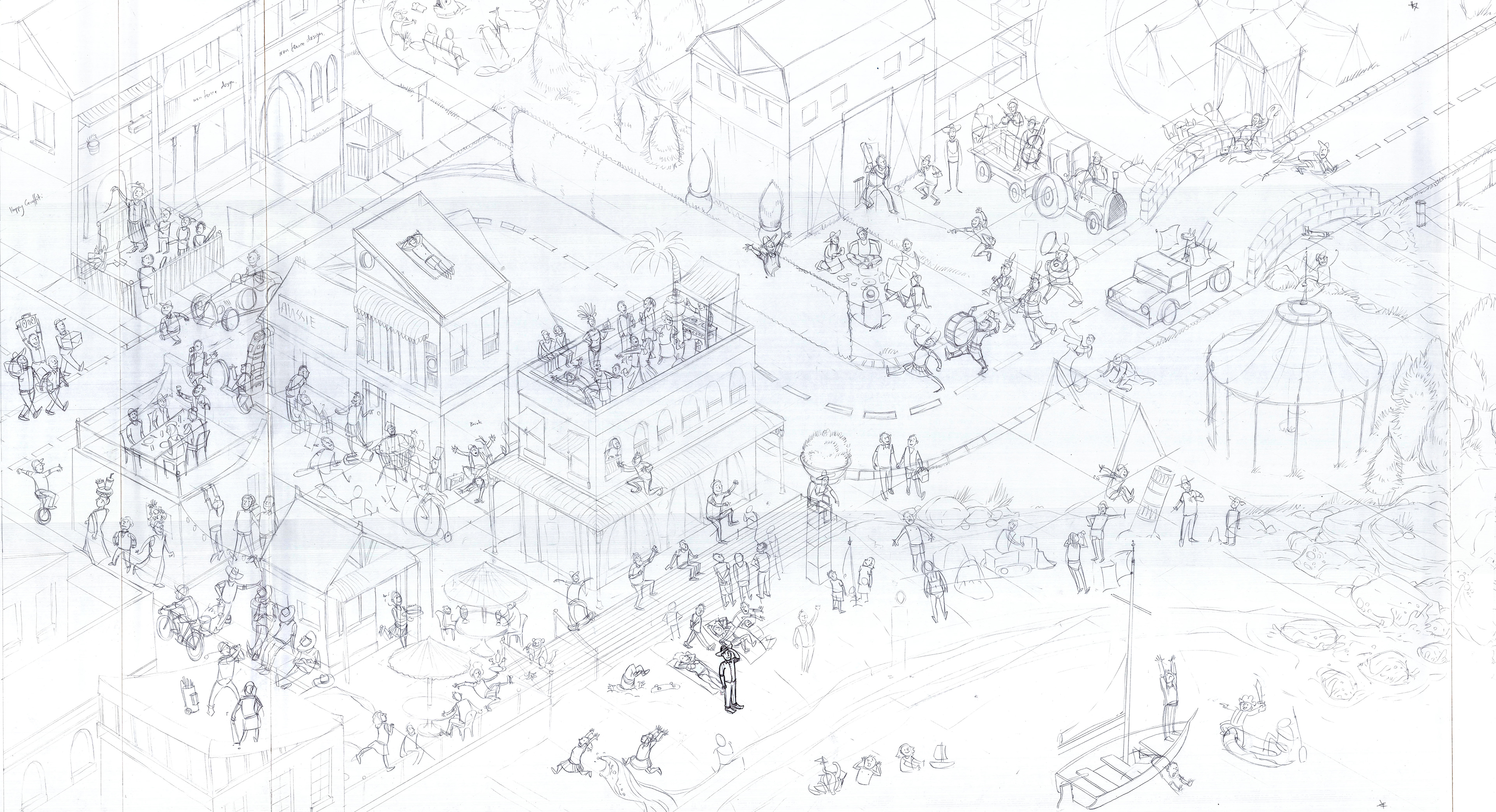 3840x2085 bill hope - Crowd Drawing