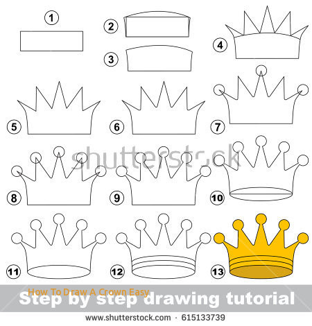 450x470 how to draw a crown easy king crown drawing easy drawing is magic - Crown Drawing