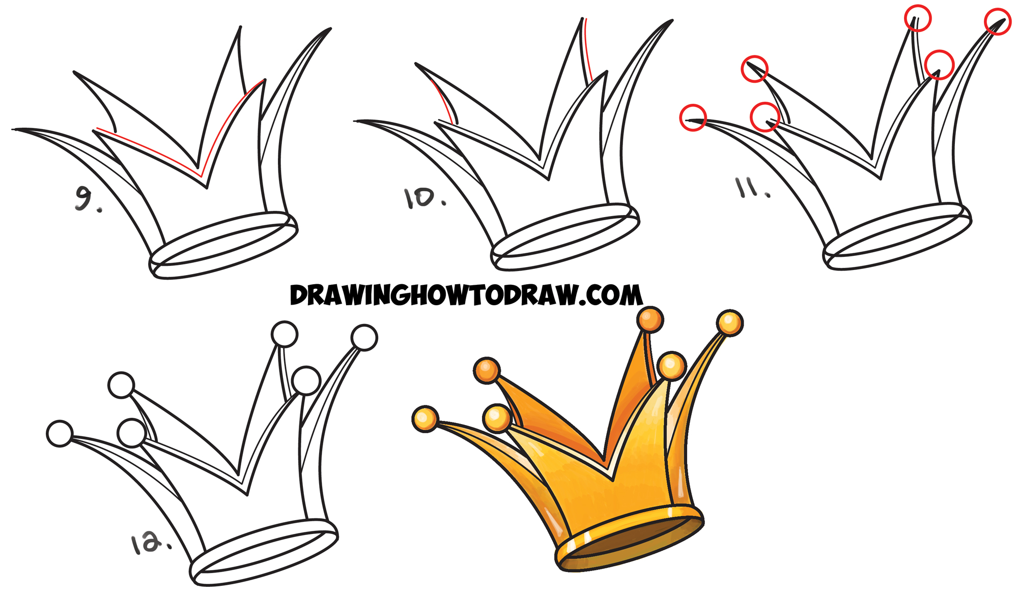 2000x1174 How To Draw A Crown - Crown Drawing