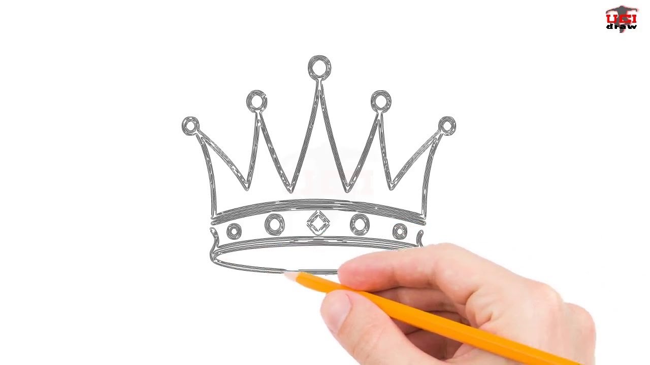 1280x720 How To Draw A Crown Step - Crown Drawing