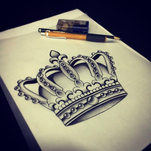 640x640 Crown Queen Drawing Tattoo - Crown Drawing Tattoo