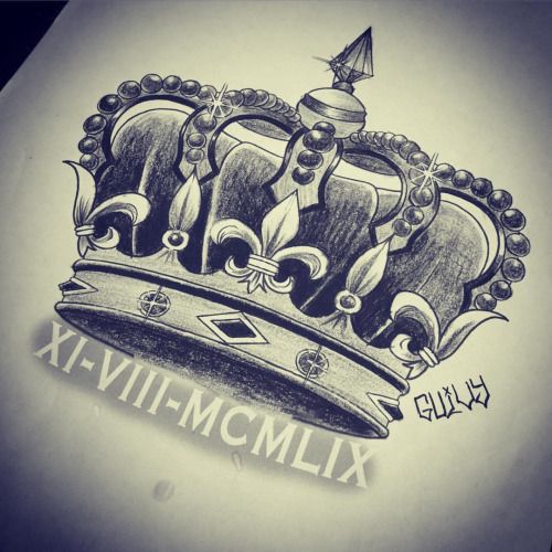 500x500 Queen Crown Drawing Group With Items - Crown Drawing Tattoo