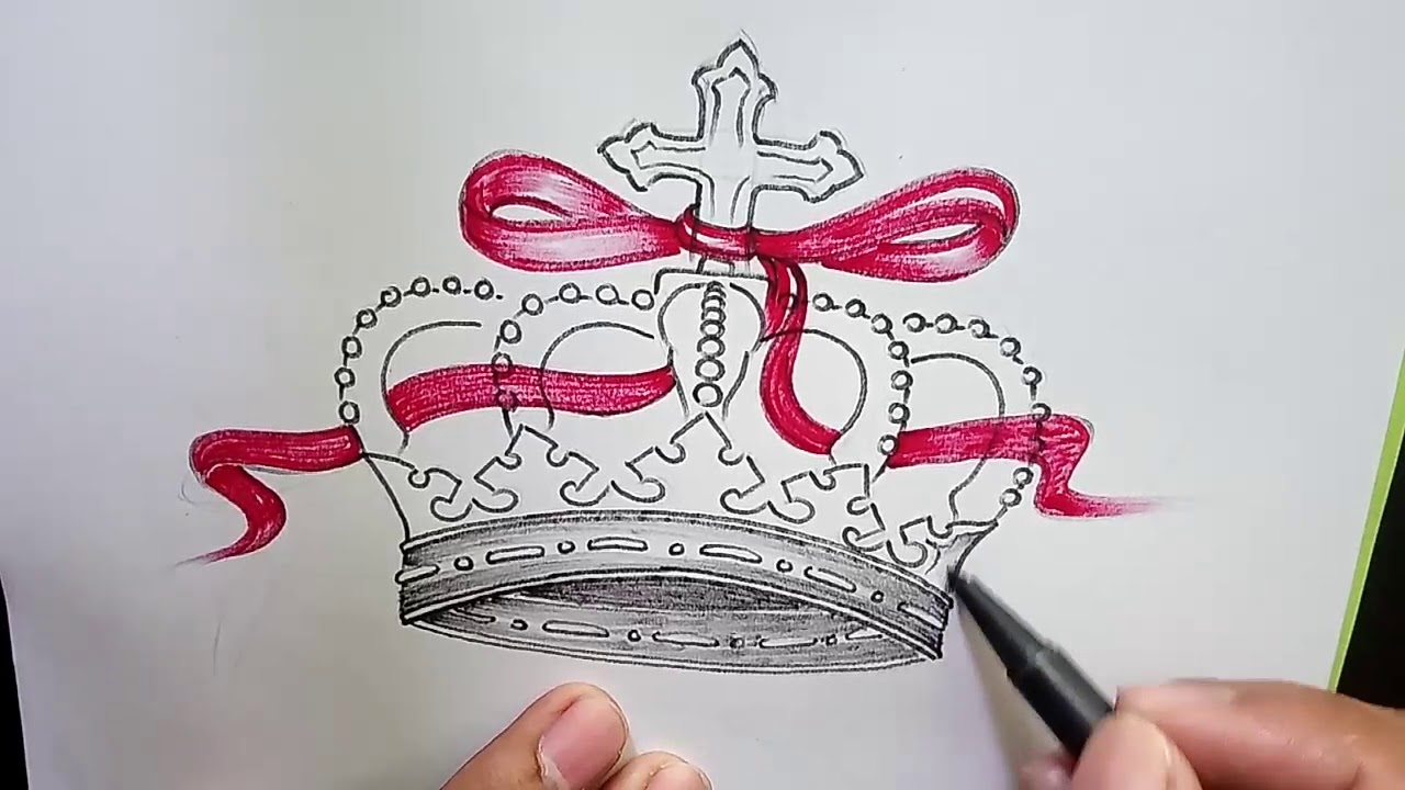 1280x720 drawing for tattoo how to draw crown crown drawing tattoo - Crown Drawing Tattoo