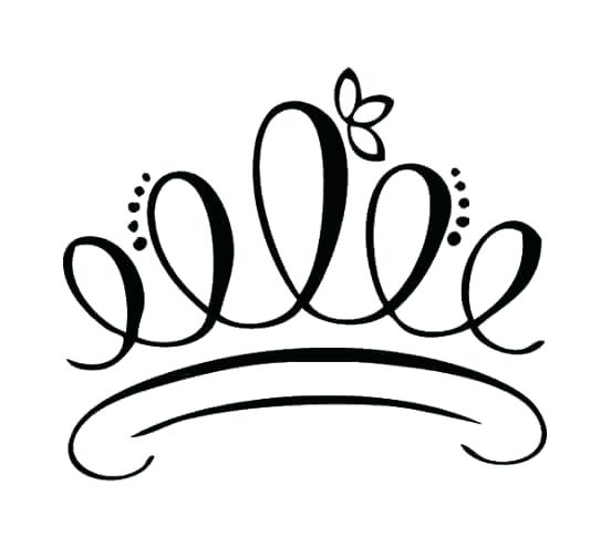 552x494 Simple Princess Crown Tattoo Template - Crown Drawing Template