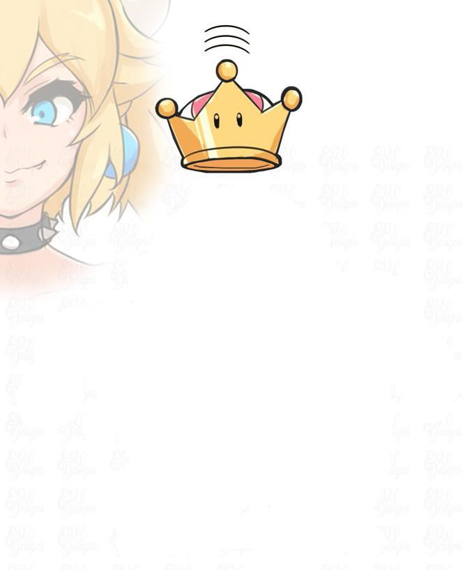 680x818 Bowsette Crown Blank Template - Crown Drawing Template