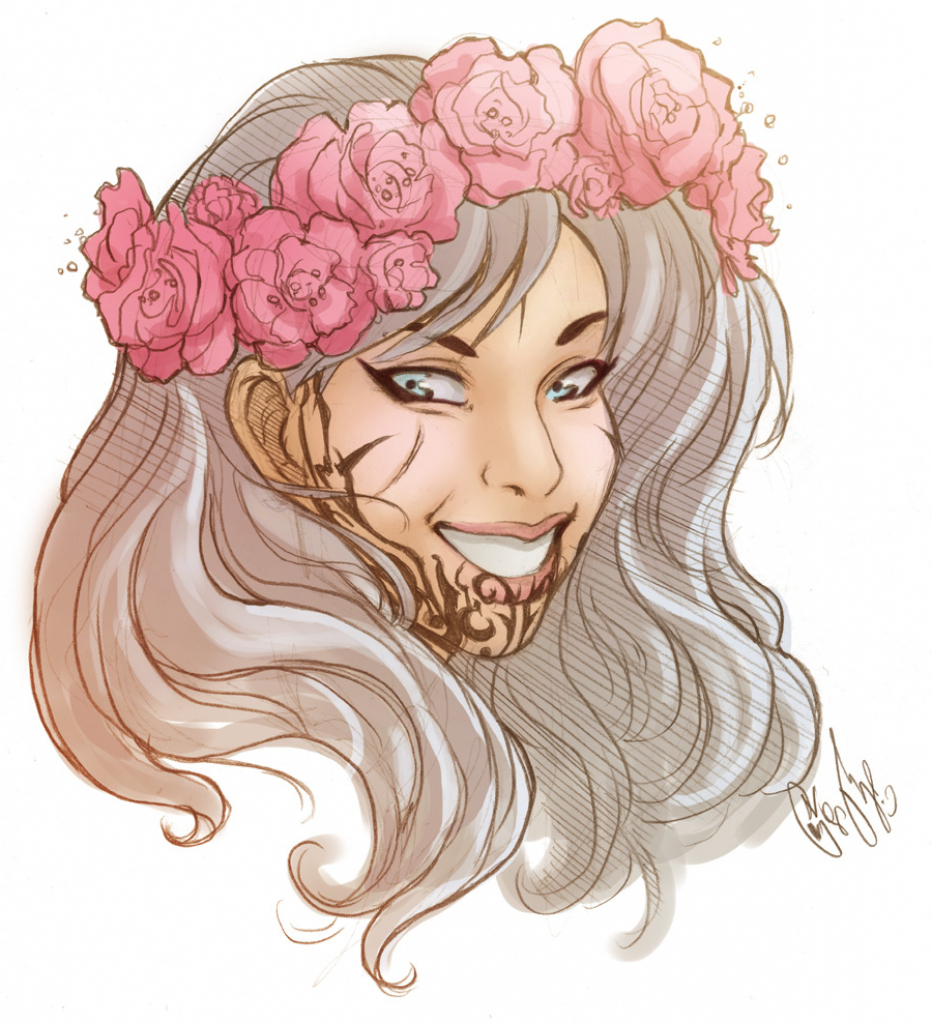 932x1024 Tumblr Girl Drawing Flower Crown Flower Crown Drawing Tumblr How - Crown Drawing Tumblr