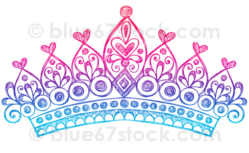 488x300 Hand Drawn Sketchy Princess Tiara Crown Doodle Drawing Vector - Crown Drawing Vector
