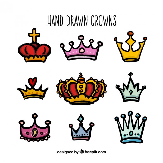 626x626 hand drawn crowns vector premium download - Crown Drawing Vector