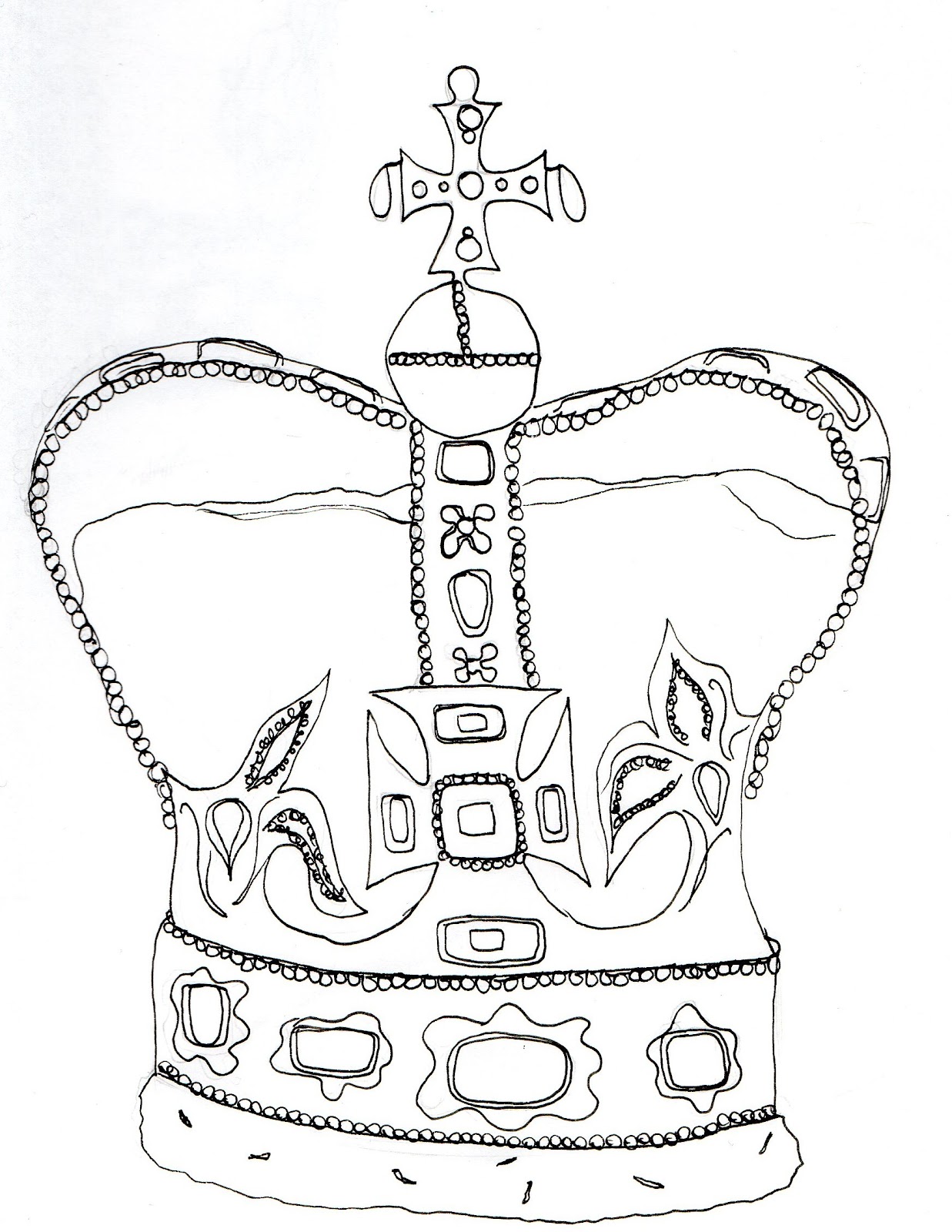 1237x1600 Design Practice Crown Jewels - Crown Jewels Drawing