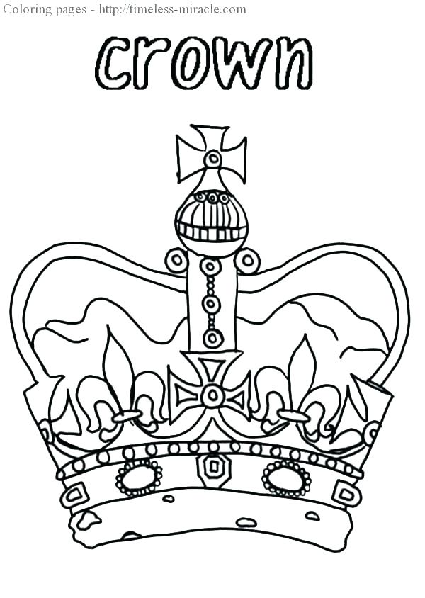 600x844 Crown Lineart Free Download - Crown Line Drawing
