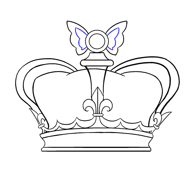 678x600 How To Draw A Crown In A Few Easy Steps Easy Drawing Guides - Crown Line Drawing