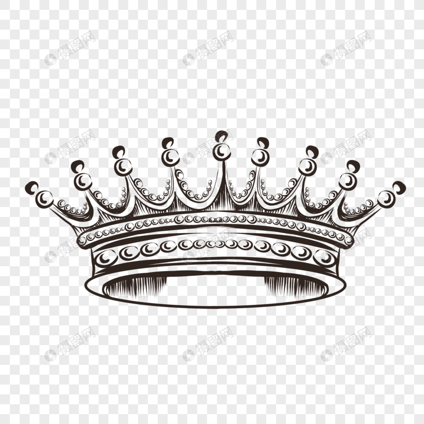 860x860 Line Drawing Pearl Crown Png Image Picture Free Download - Crown Line Drawing