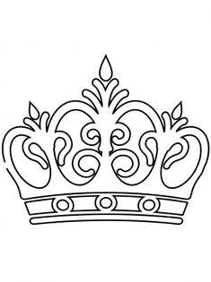 235x315 royal crown line art foam crown template, princess crown - Crown Line Drawing