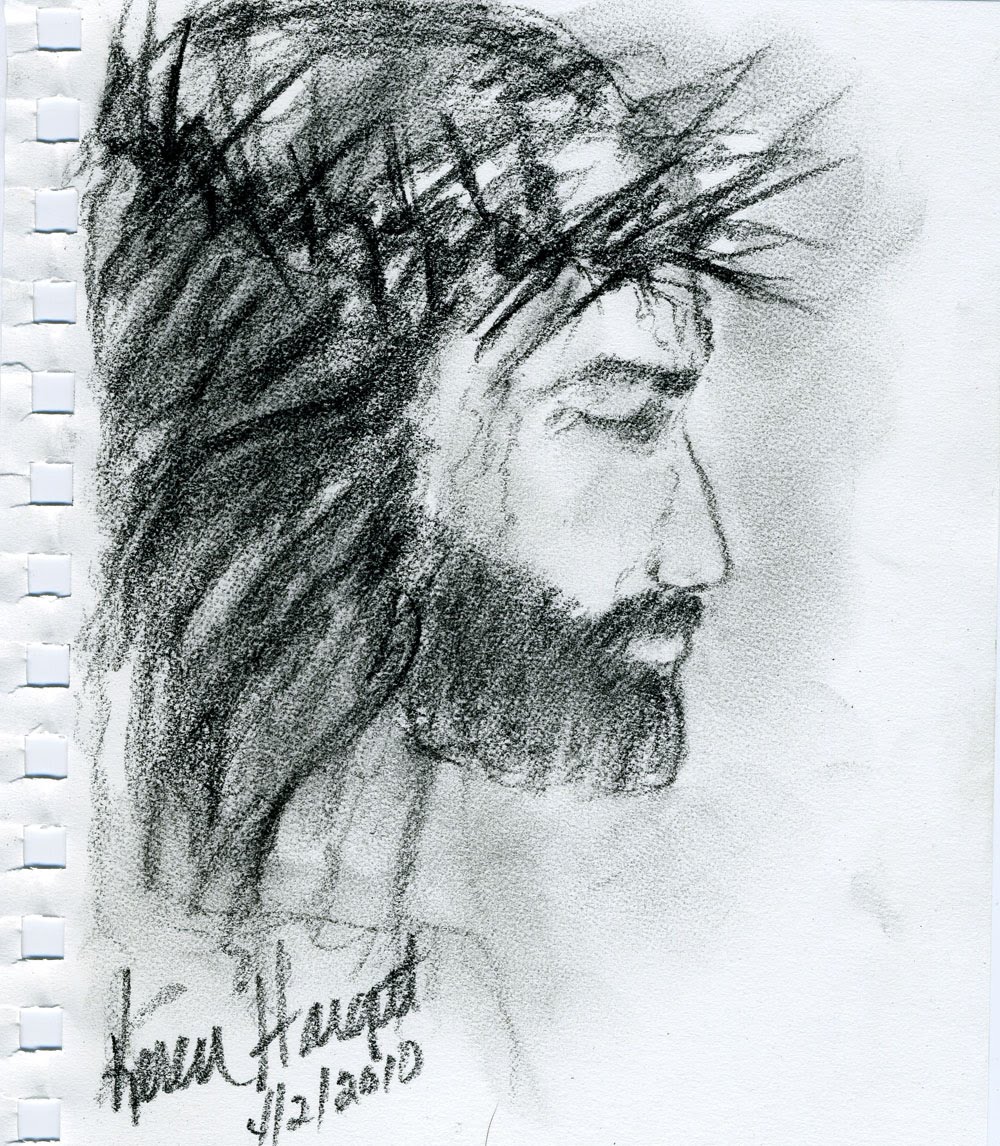 1000x1146 Karen Hargett's Fine Art Journal Crown Of Thorns - Crown Of Thorns Drawing