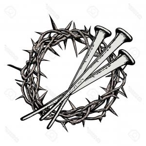 300x300 stock illustration jesus wearing crown thorns image arenawp - Crown Of Thorns Drawing