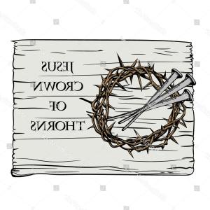300x300 The Face Of Jesus Christ With Crown Of Thorns In Drawing Sketch - Crown Of Thorns Drawing