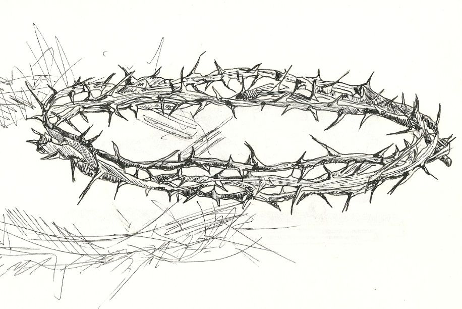 916x612 Thorn Crown Drawing - Crown Of Thorns Drawing