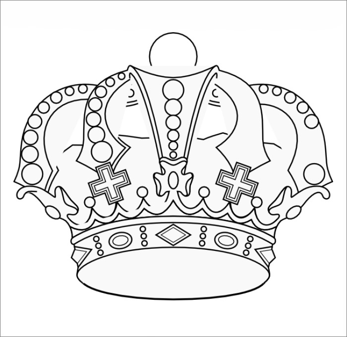 700x680 Crown Template - Crown Outline Drawing