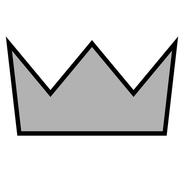 600x576 Crown Banner Black And White Stock Drawing - Crown Outline Drawing